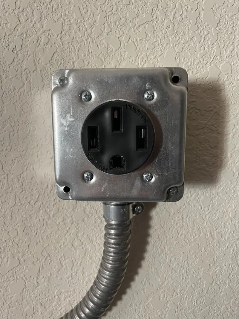 NEMA 14-50 outlet installed for Smart Home Electrical in Brookfield